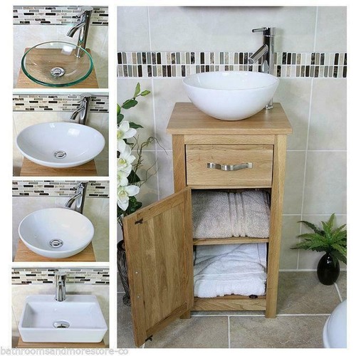 Solid oak bathroom cabinet - bathroom,