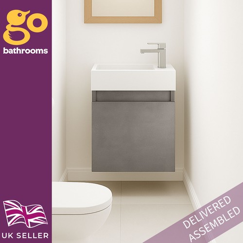 Grey small bathroom sink - grey,