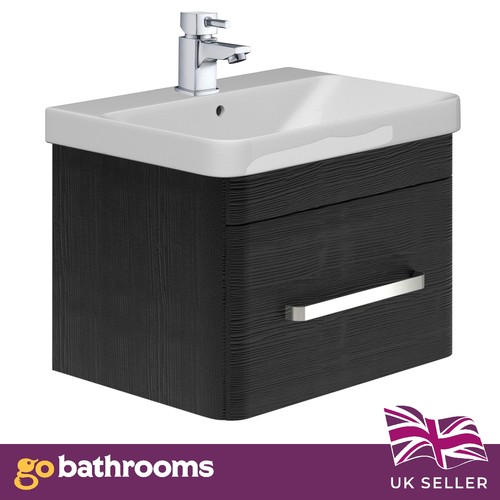 60cm black bathroom vanity - 60cm,