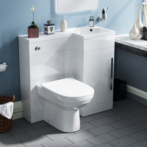 White shape small 900mm - rh,