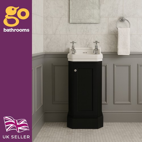 Black cloakroom vanity unit - unit, &