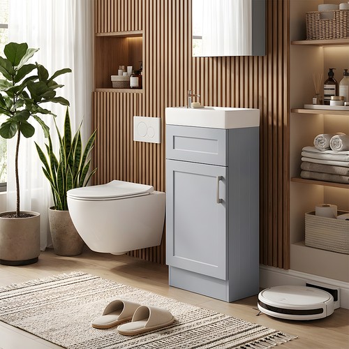 400mm compact cloakroom vanity - 400mm,