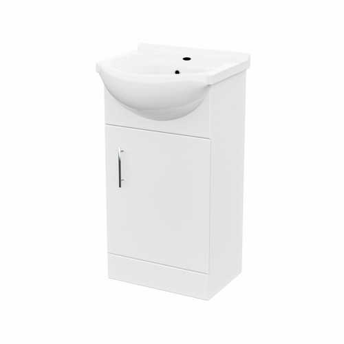 Small 450 white basin vanity - small,