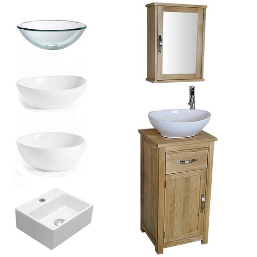 Solid oak bathroom cabinet - solid,