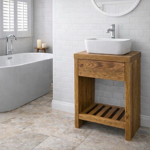 Small rustic wash stand solid - rustic,