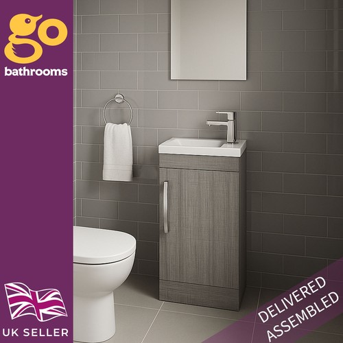 400mm grey wood cloakroom - 400mm,