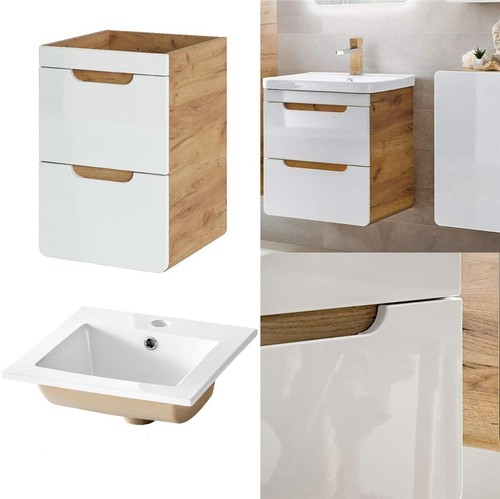 Wall vanity sink unit - wall,