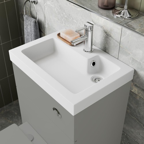 Small bathroom recessed basin - bathroom,