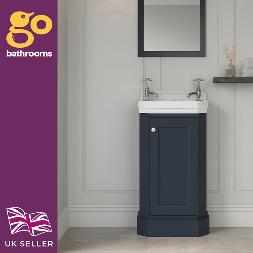 Dark grey cloakroom vanity - dark,